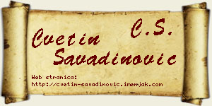 Cvetin Savadinović vizit kartica
